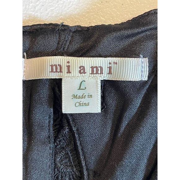 Miami Womens Skater Punk Dress DA6859IMK Open Back Embroidered Floral Black SZ L - Picture 6 of 8